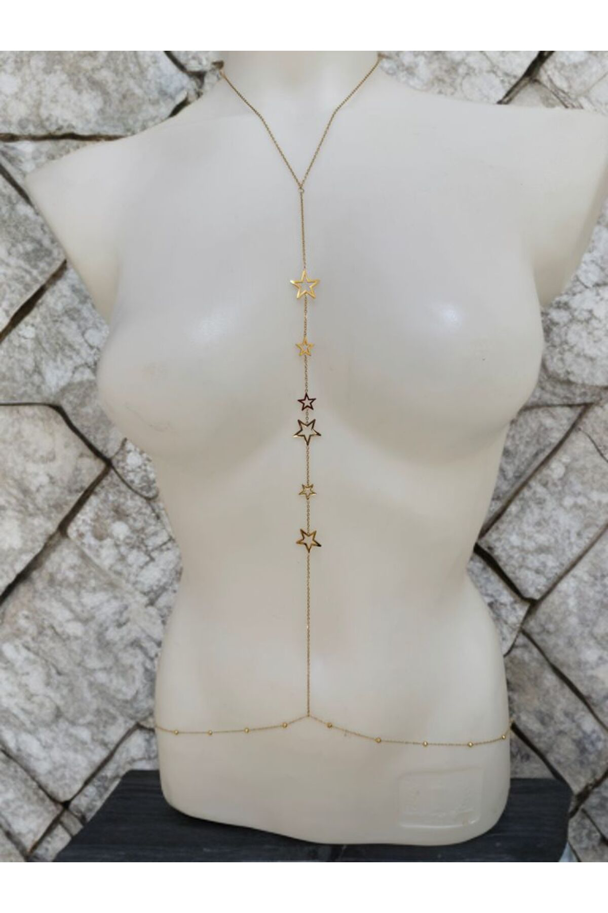 Arescollection Paslanmaz Çelik Yildizli Vücut Zinciri