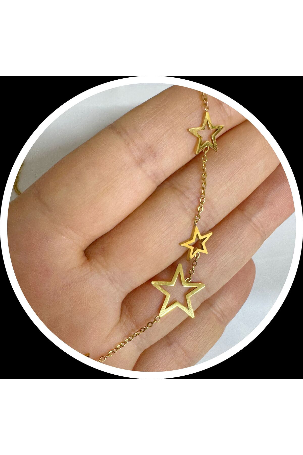 Arescollection Paslanmaz Çelik Yildizli Vücut Zinciri