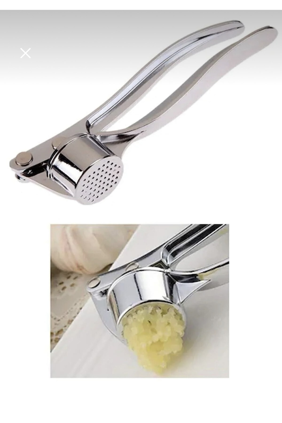 Çeyiz Bahçesi Paslanmaz Çelik Sarımsak Ezici