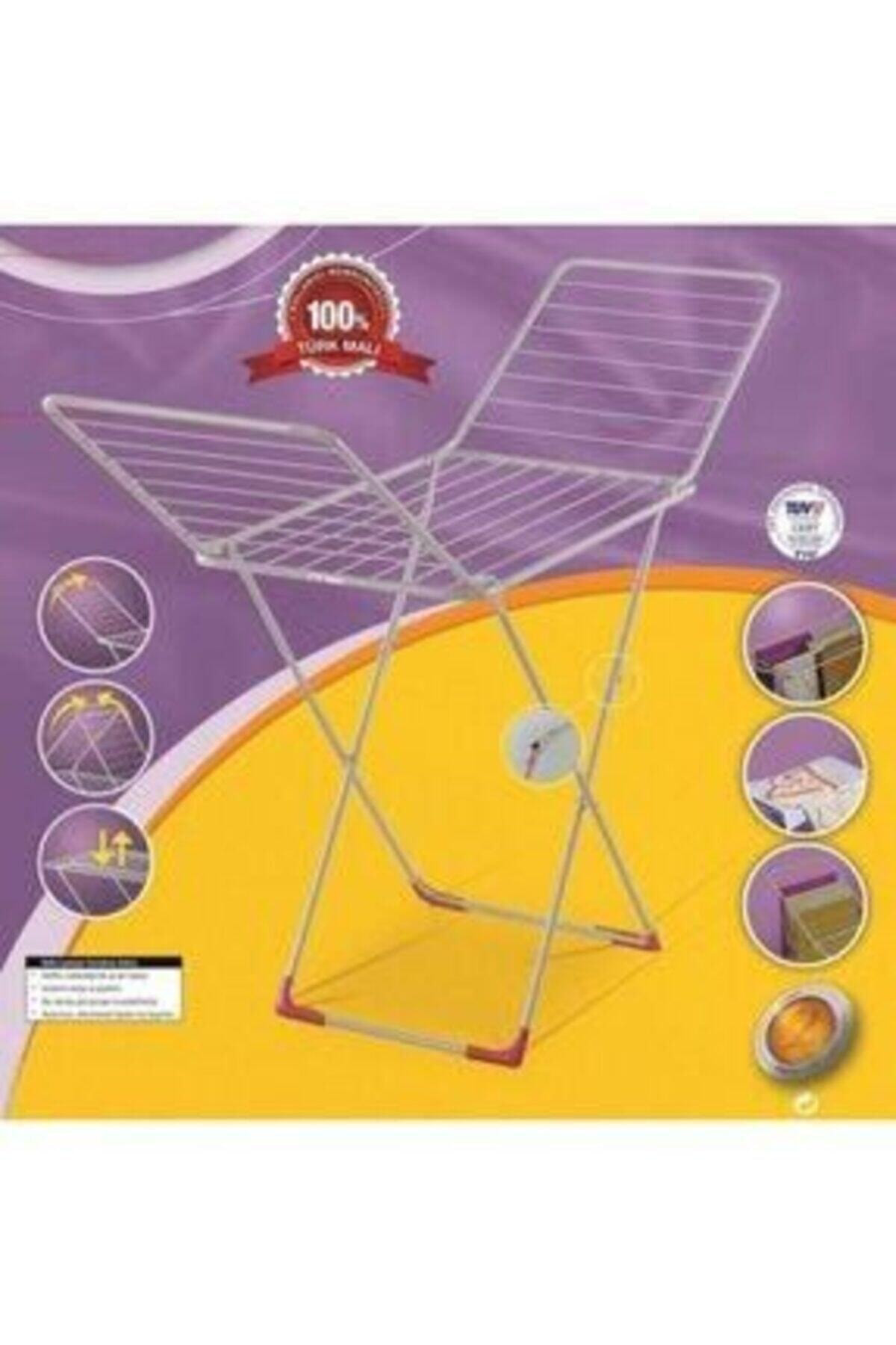 Paslanmaz Çelikten Bella Gri Çamaşır Kurutmalığı, Askılığı