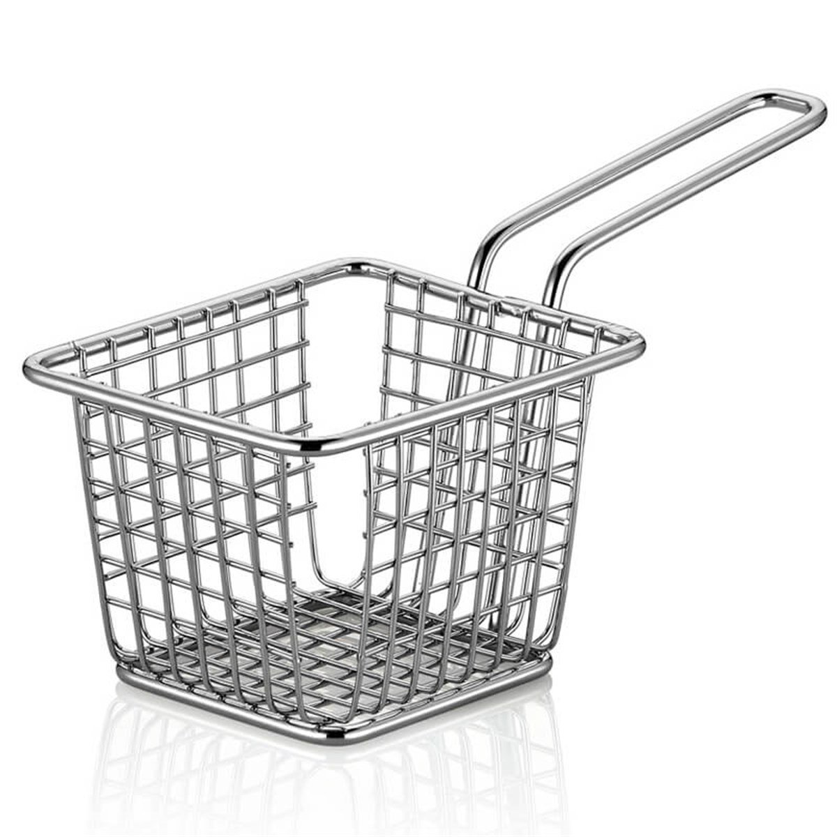 Paslanmaz Kare Mini Fritöz Sepeti 10X8X7Cm