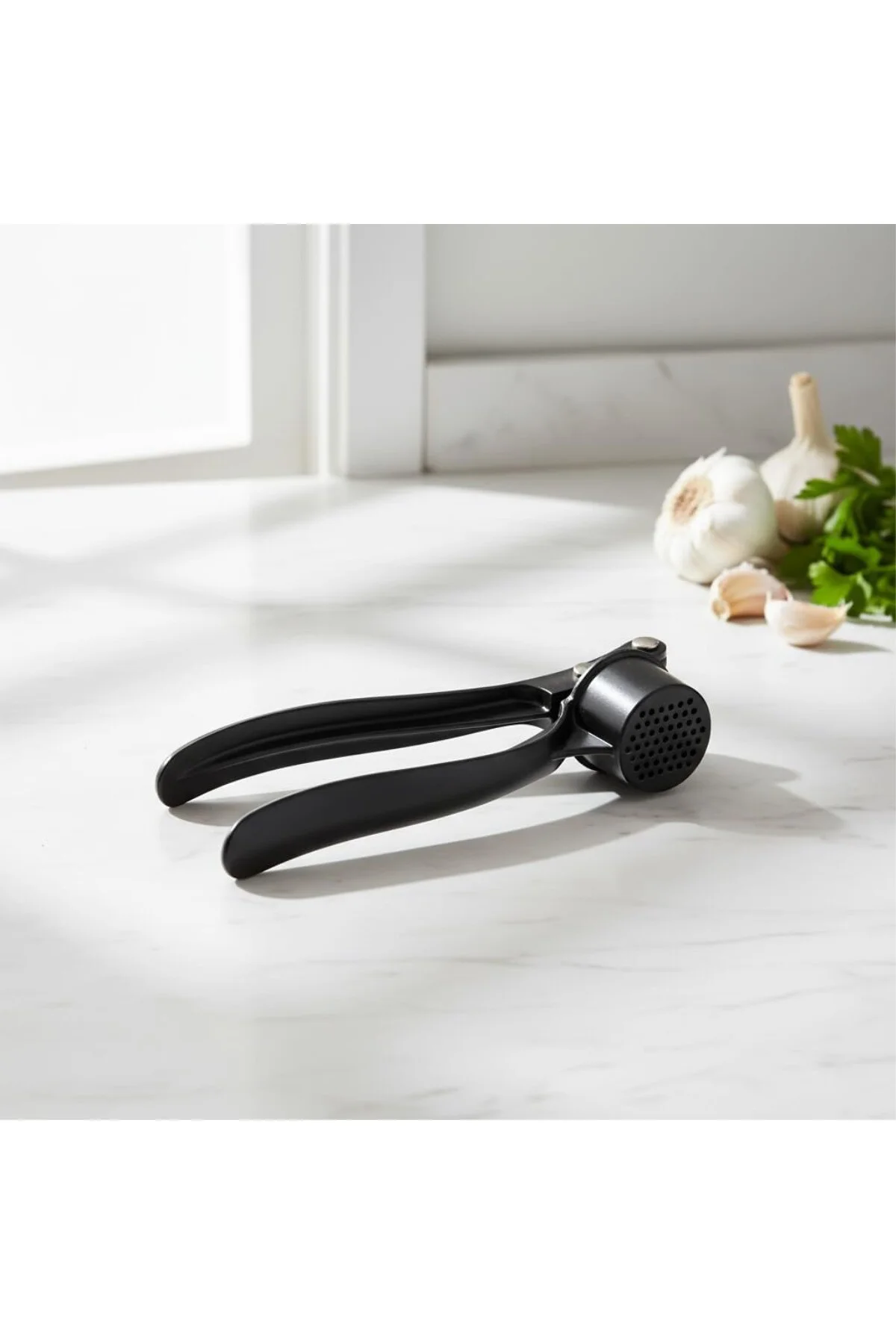 Paslanmaz Metal Döküm Sarımsak Ezici ve Presi – Ergonomik Saplı P