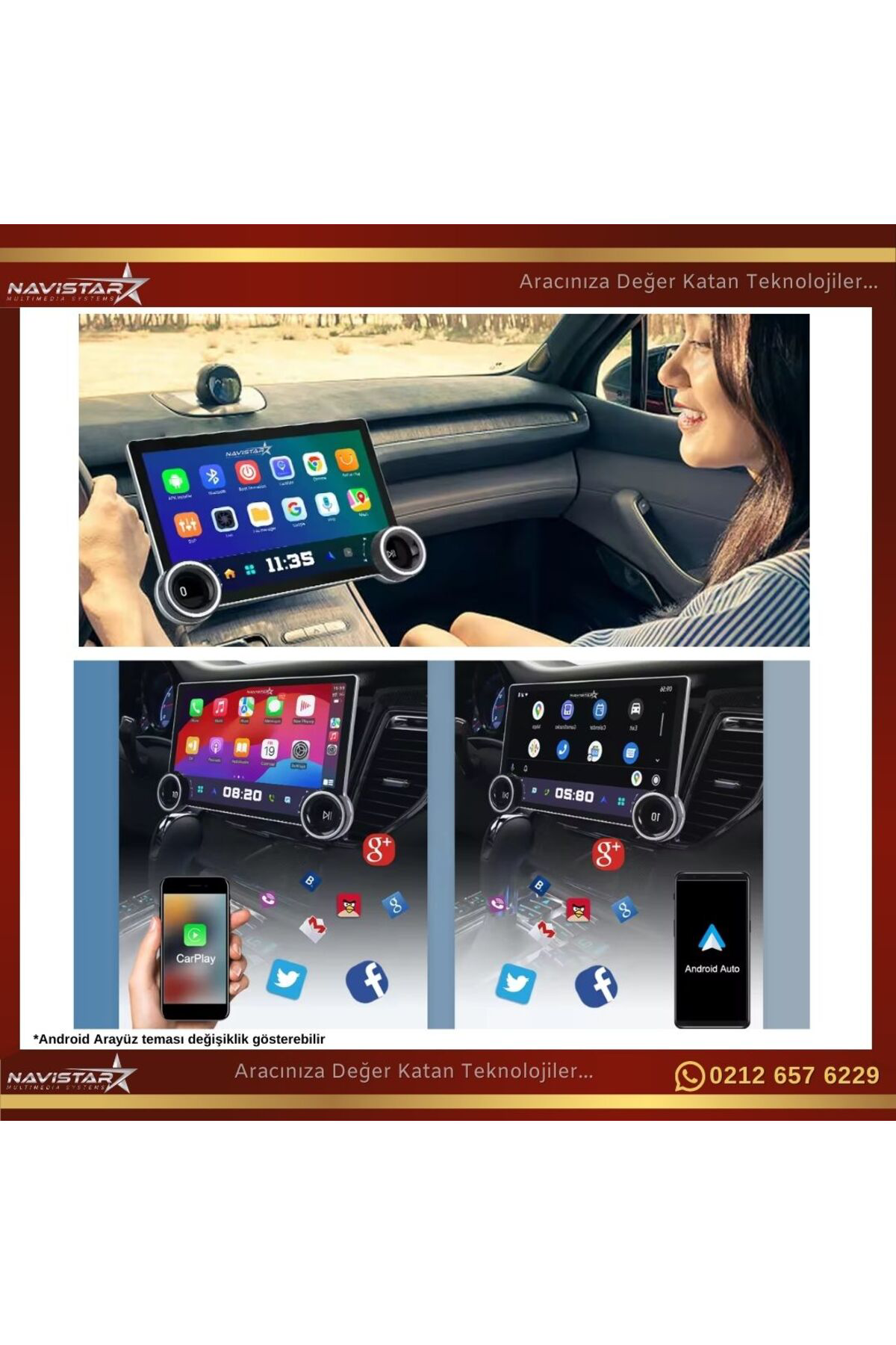 Passat B8 DUAL KNOB 11.8" Kablosuz Carplay 4+64 GB Android 13 Nav