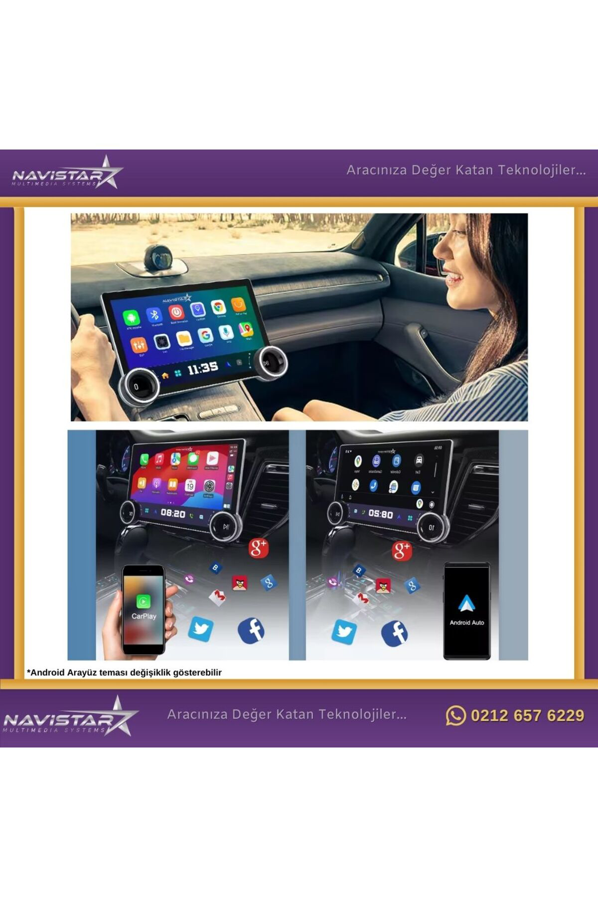 Passat B8 DUAL KNOB 11.8" Kablosuz Carplay 4+64 GB Android 13 Nav