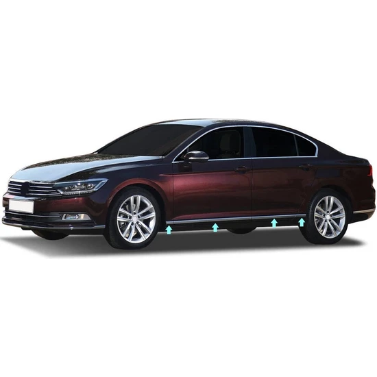 Passat B8 SD 2015 Sonrası Premium Yan Kapı Alt Çıtası 8 Parça Pas