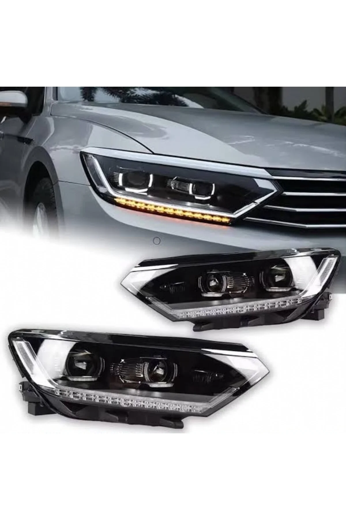 PASSAT HİGLİNE LED FAR KAYAR SİNYALİ B8 UYUMLU SAĞ SOL TAKIM
