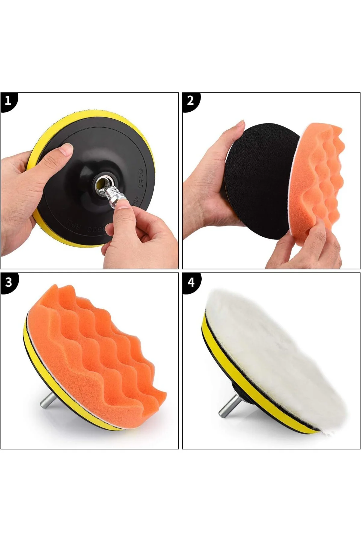 Pasta Cila Polisaj Parlatma Pedi Seti 115mm 11 Parça Oto Parlatıc
