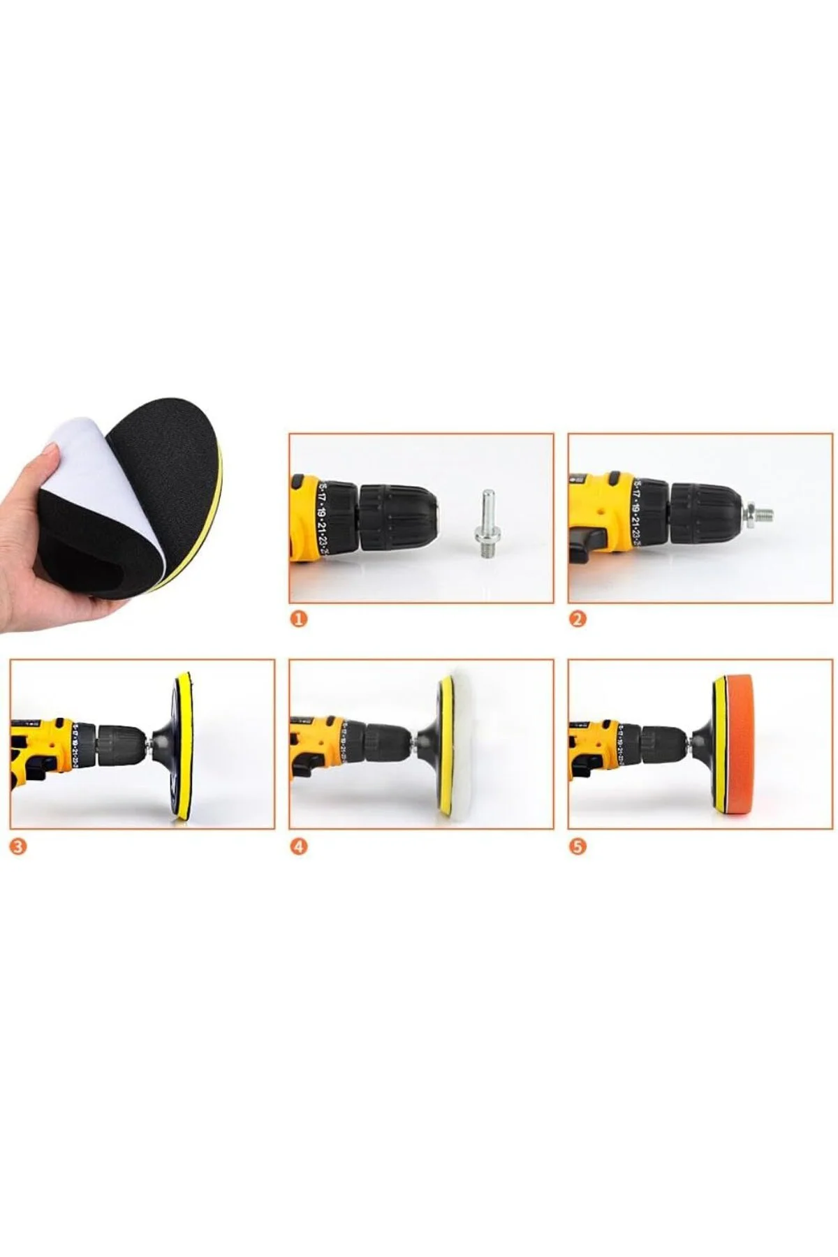 Pasta Cila Polisaj Parlatma Pedi Seti 115mm 11 Parça Oto Parlatıc
