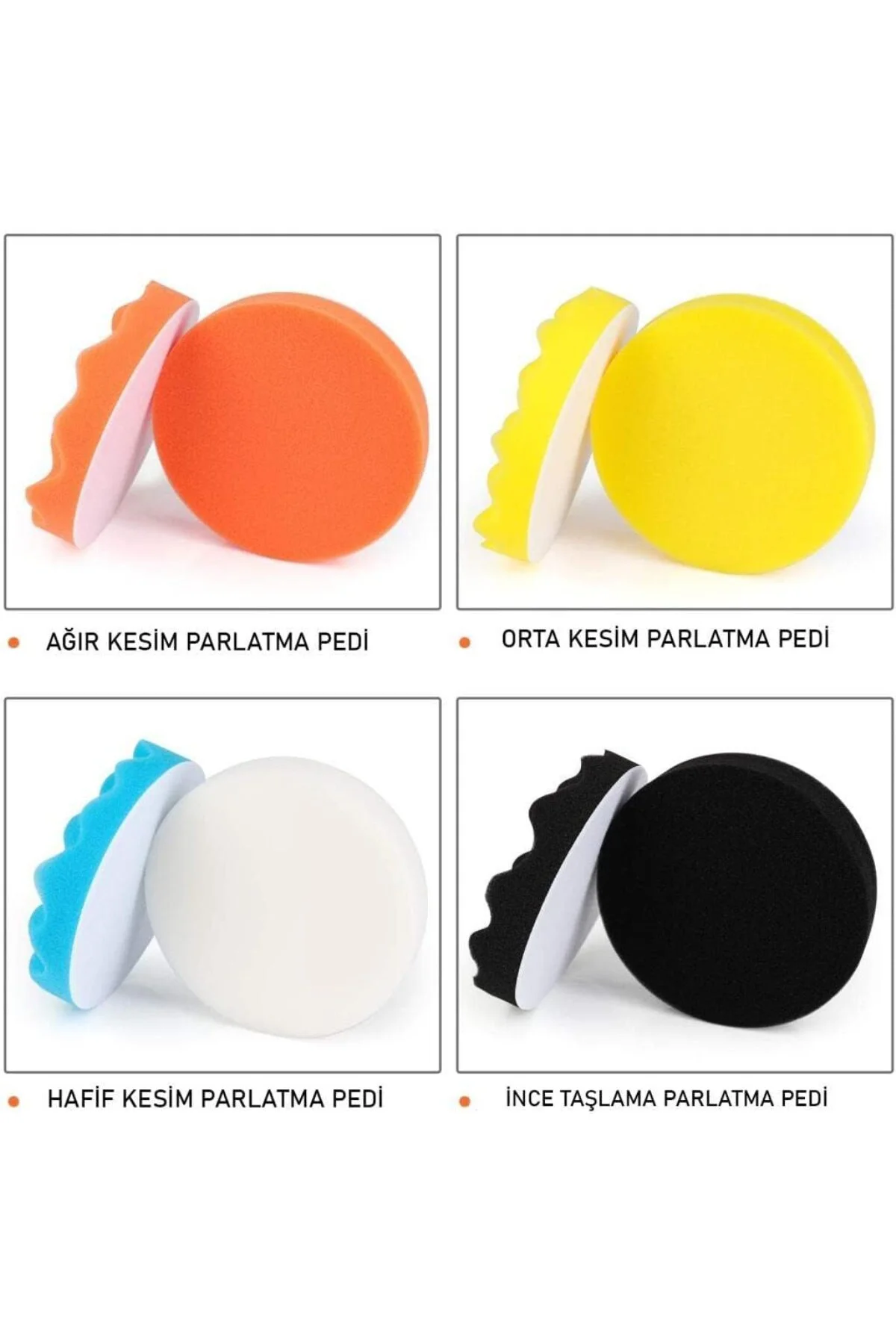 Pasta Cila Polisaj Parlatma Pedi Seti 115mm 11 Parça Oto Parlatıc