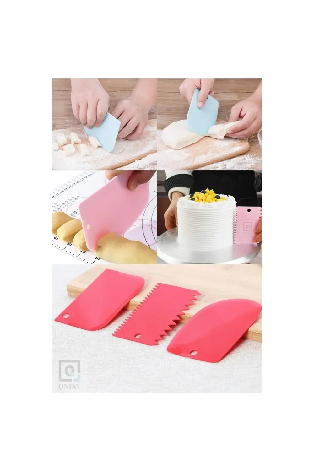 Pasta Hamur Krema Şekillendirici Kesici Kazıyıcı Dekoratör Spatul