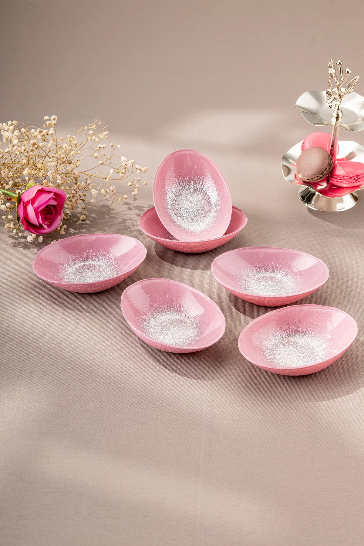 Pastel 6 Parça Cam Gondol 12 cm Pembe