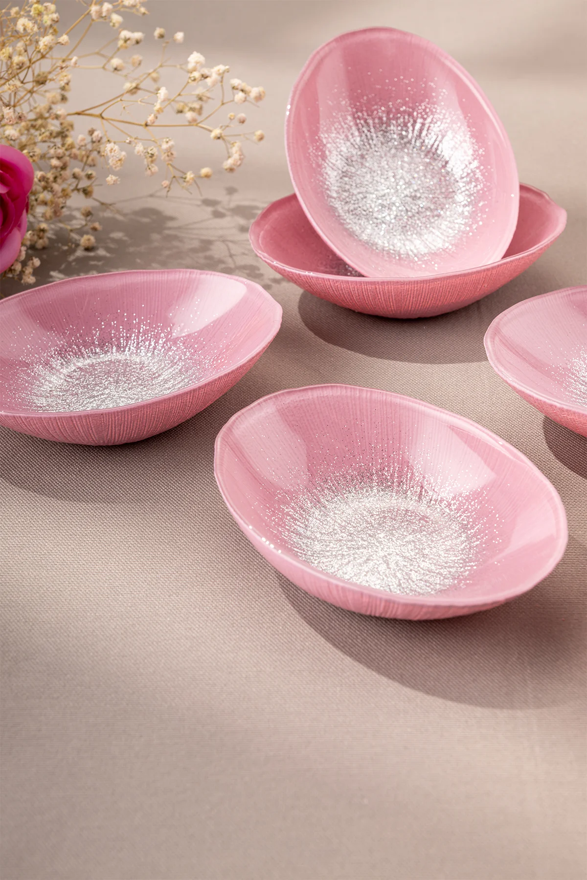 Pastel 6 Parça Cam Gondol 12 cm Pembe