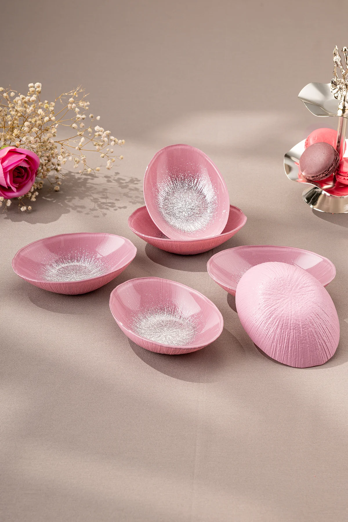 Pastel 6 Parça Cam Gondol 12 cm Pembe