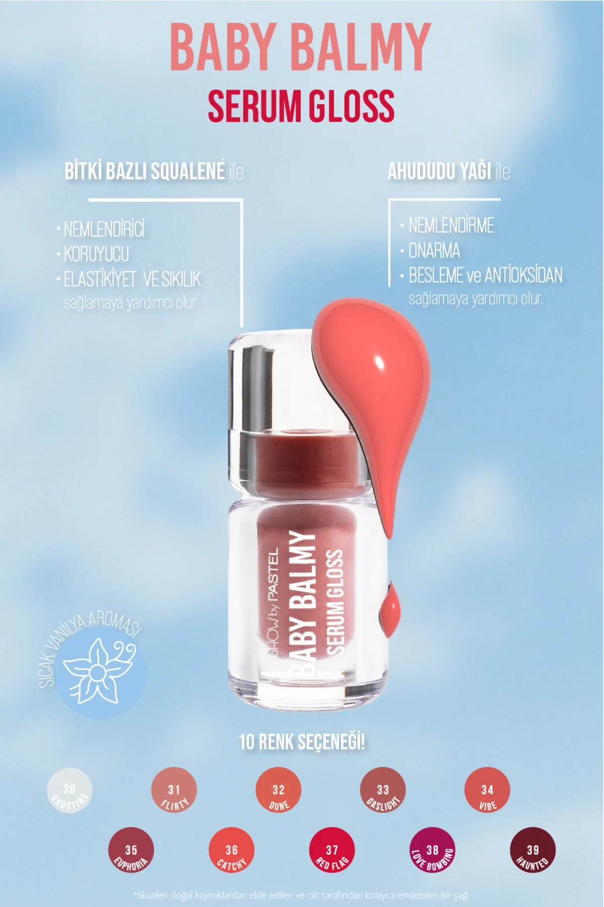 PASTEL BABY BALMY SERUM GLOSS VIBE NO:34 Fiyatı, Yorumları ve Özellikleri