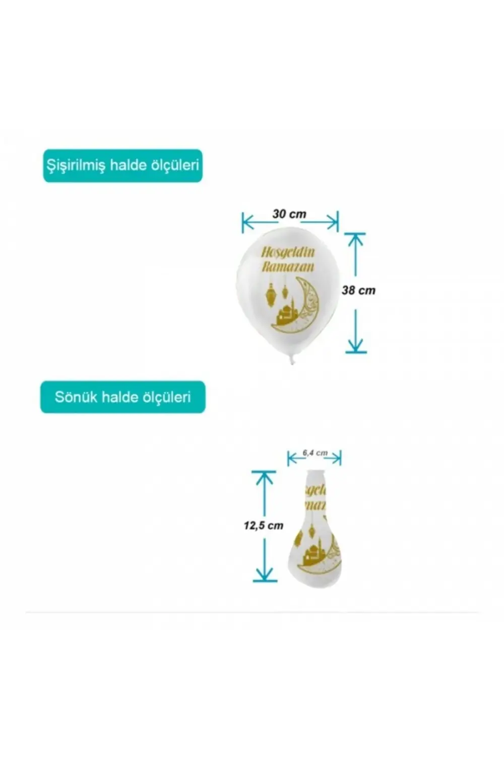 Pastel Balon Baskılı (100 'LÜ) -hoş Geldin Ramazan
