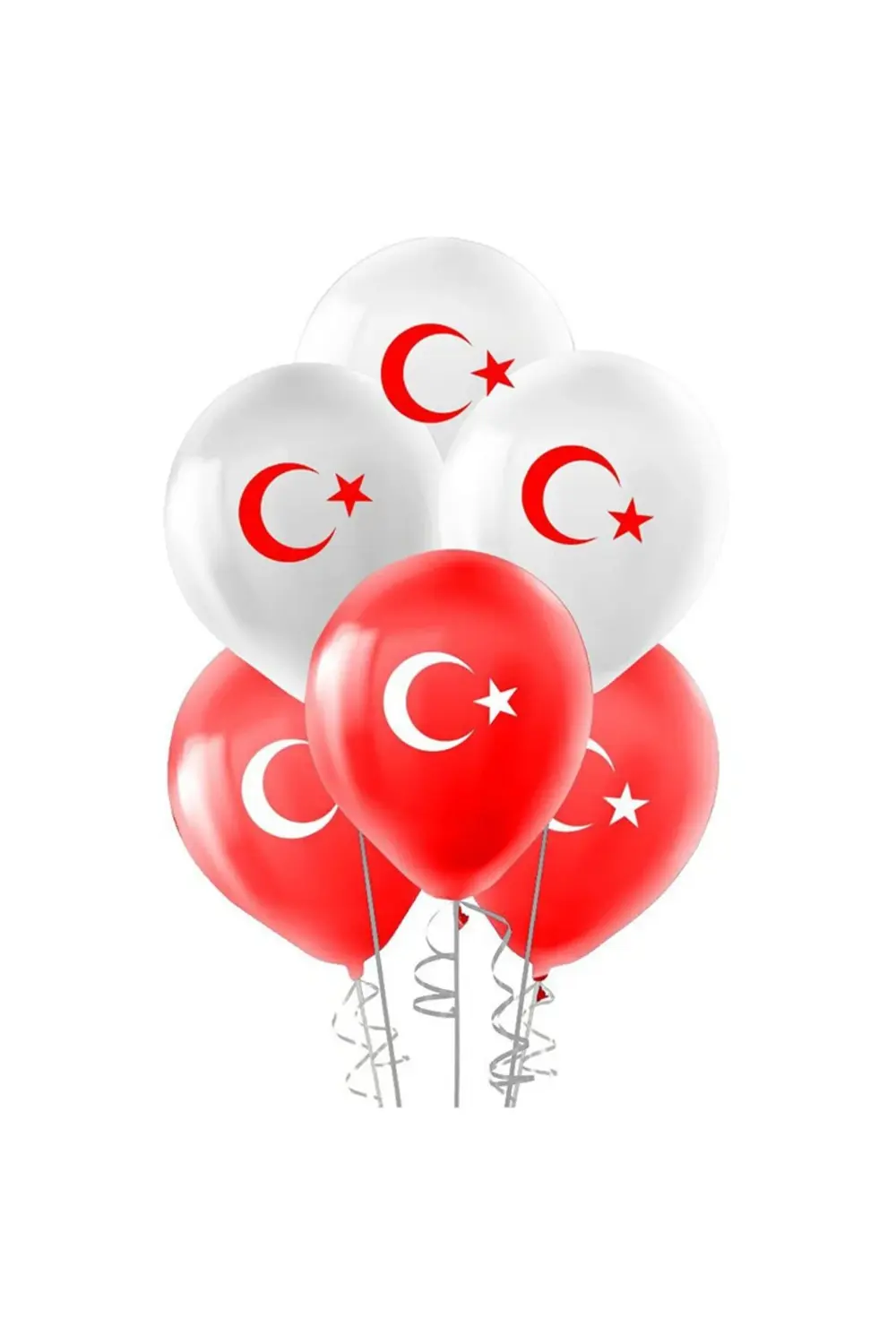 Pastel Balon Baskılı 20li -Ay Yıldız Baskılı-