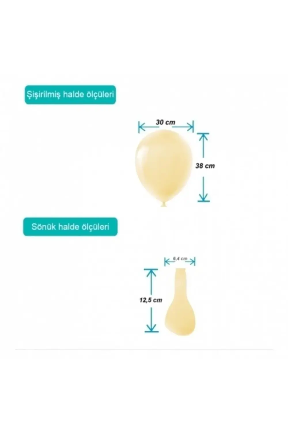 Pastel Balon Baskısız (100 'LÜ) Vanilya