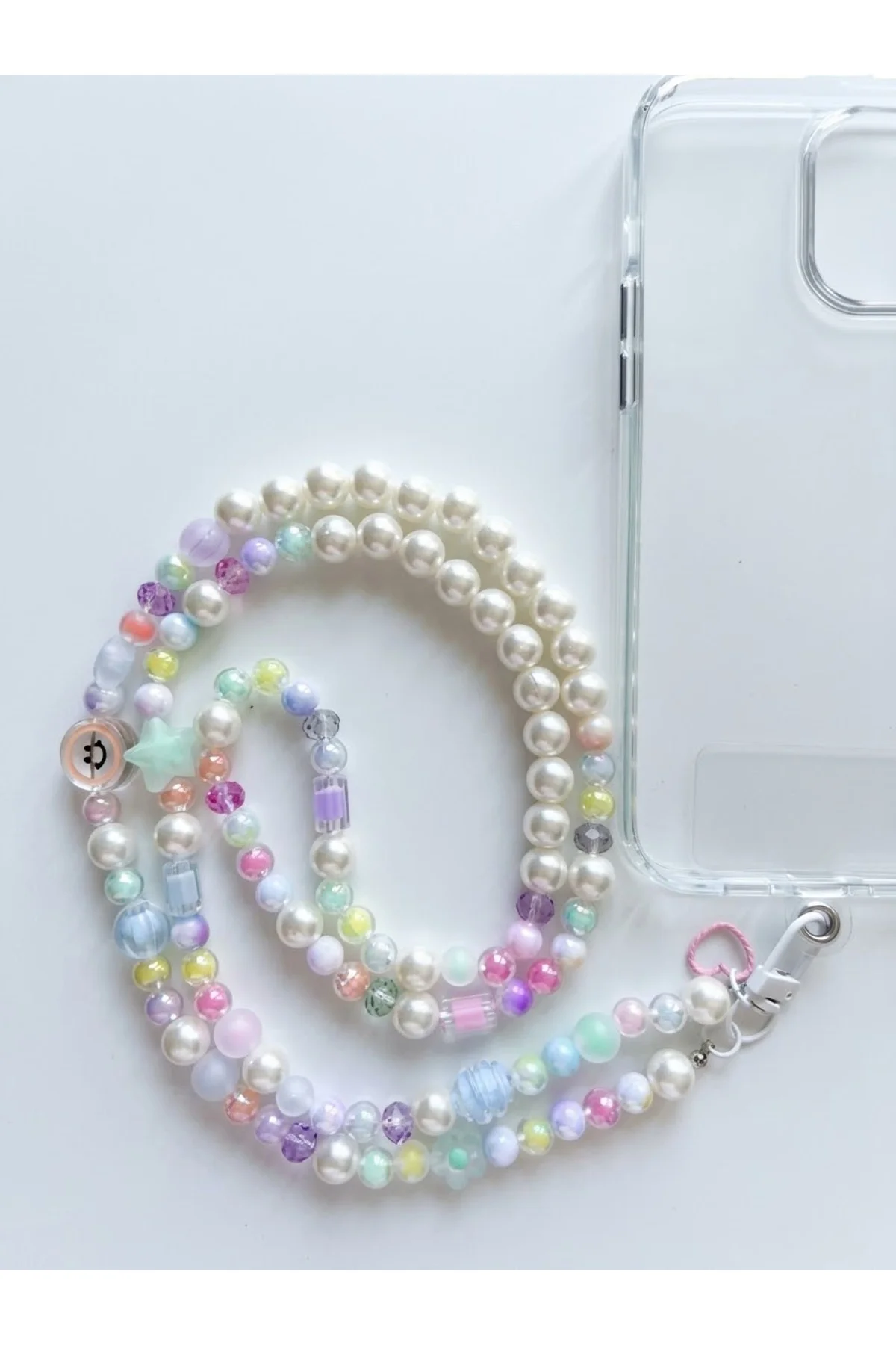 Pastel Boncuklu Telefon Strap - İncili Uzun Telefon Askısı İpi (Tüm Kılıflarla Uyumlu) Pastel Boncuklu Telefon Strap - İncili Uzun Telefon Askısı İpi (Tüm Kılıflarla Uyumlu)