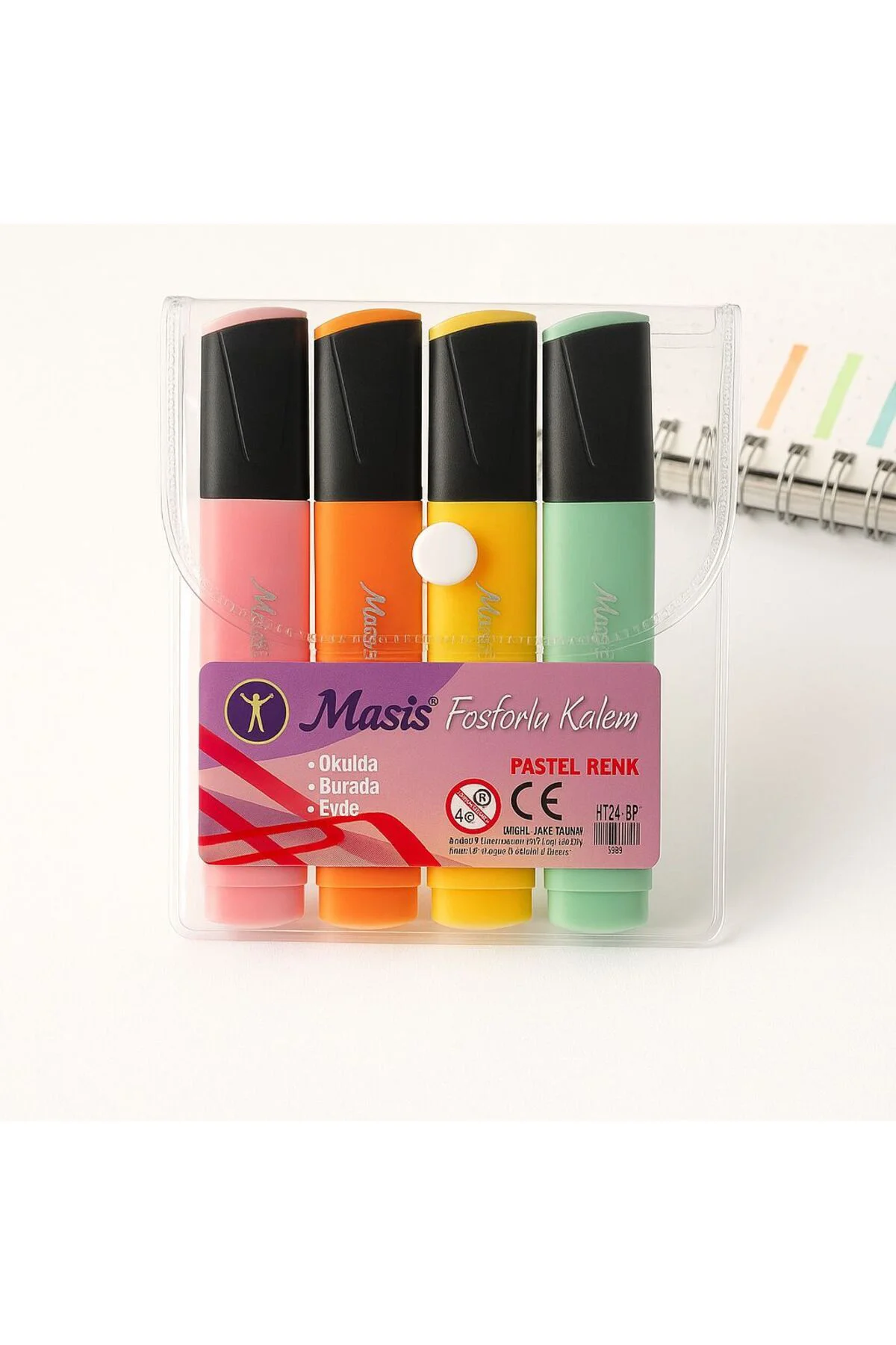 Pastel Fosforlu Kalem 4 Renk 4'lü Paket (s)