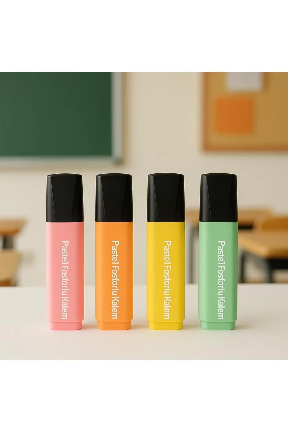 Pastel Fosforlu Kalem 4 Renk 4'lü Paket (s)