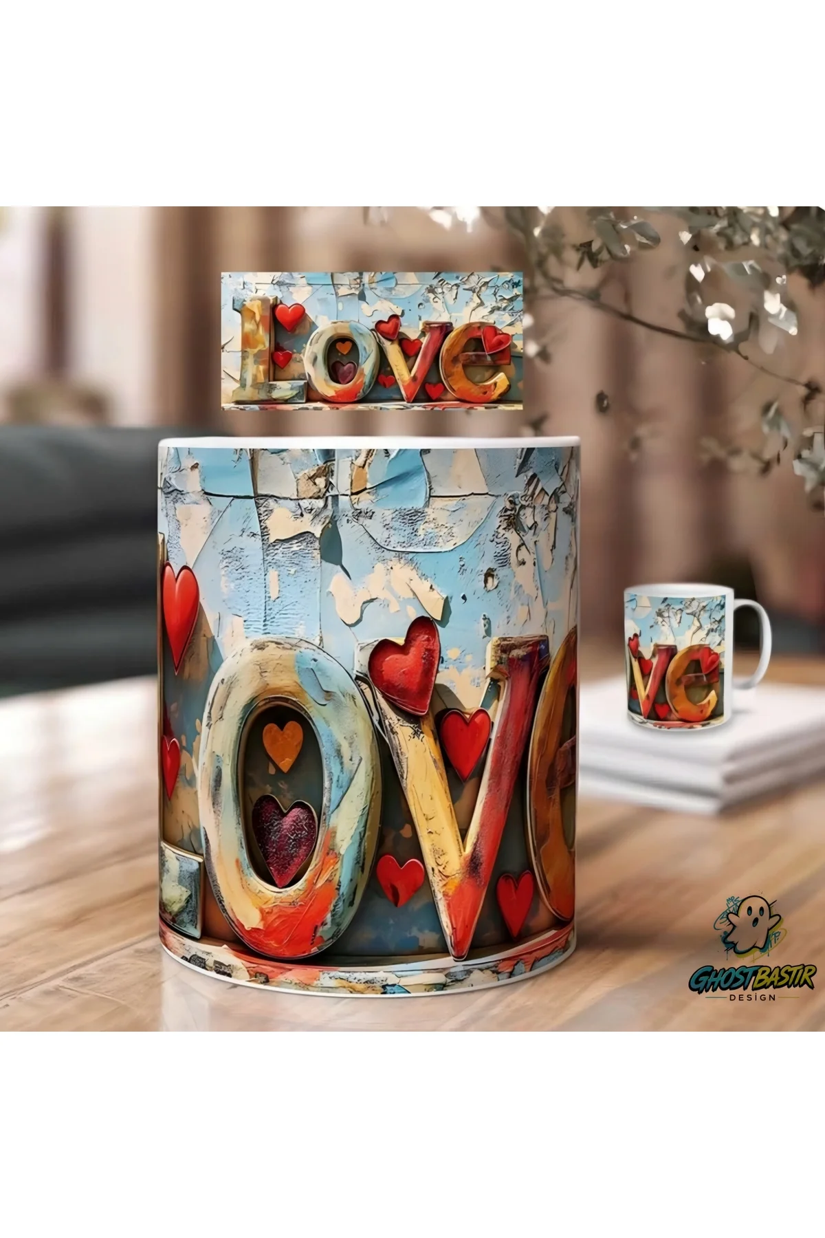Pastel Love Kupa Bardak | Tek Adet K0656