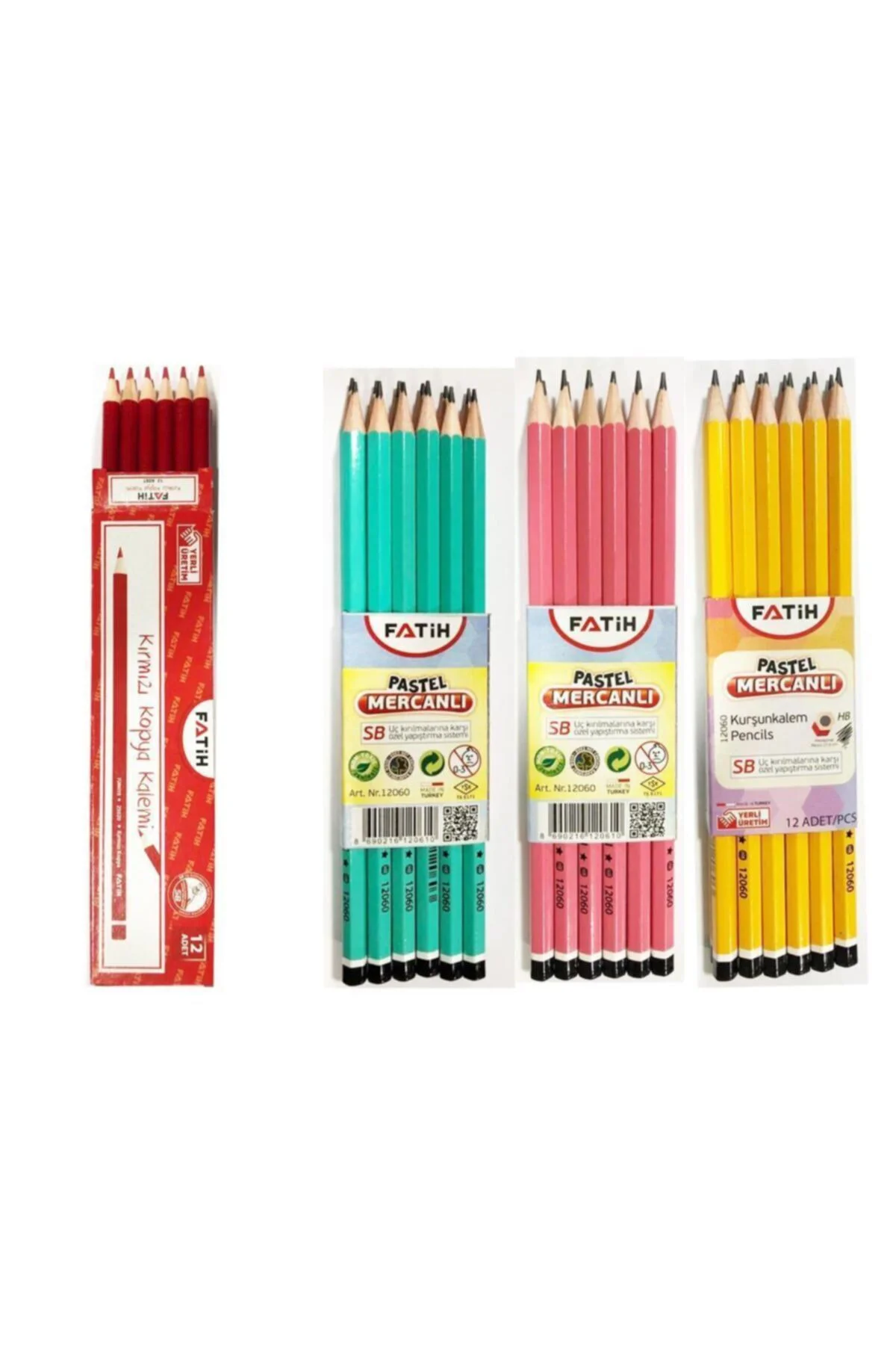 Pastel Mercanlı Kurşun Kalem Ve Kırmızı Kopya Kalemi Ofisinn No :