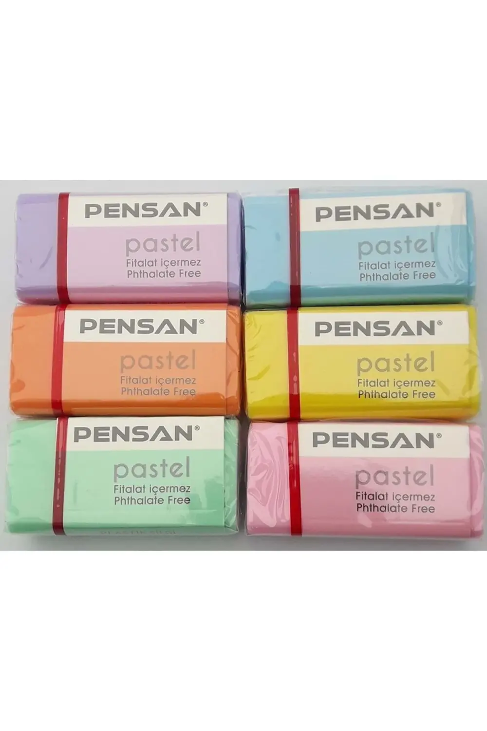 Pastel Renkler Silgi 6 Lı
