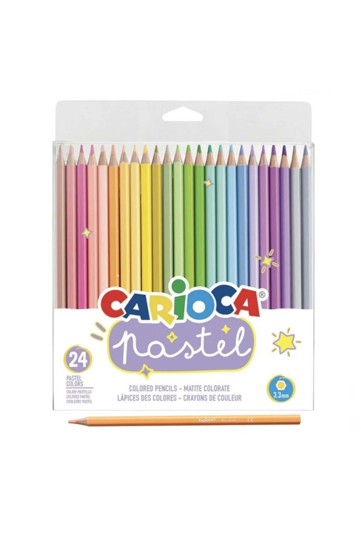 Pastel Renkli Kuru Boya Kalemi 24'lü