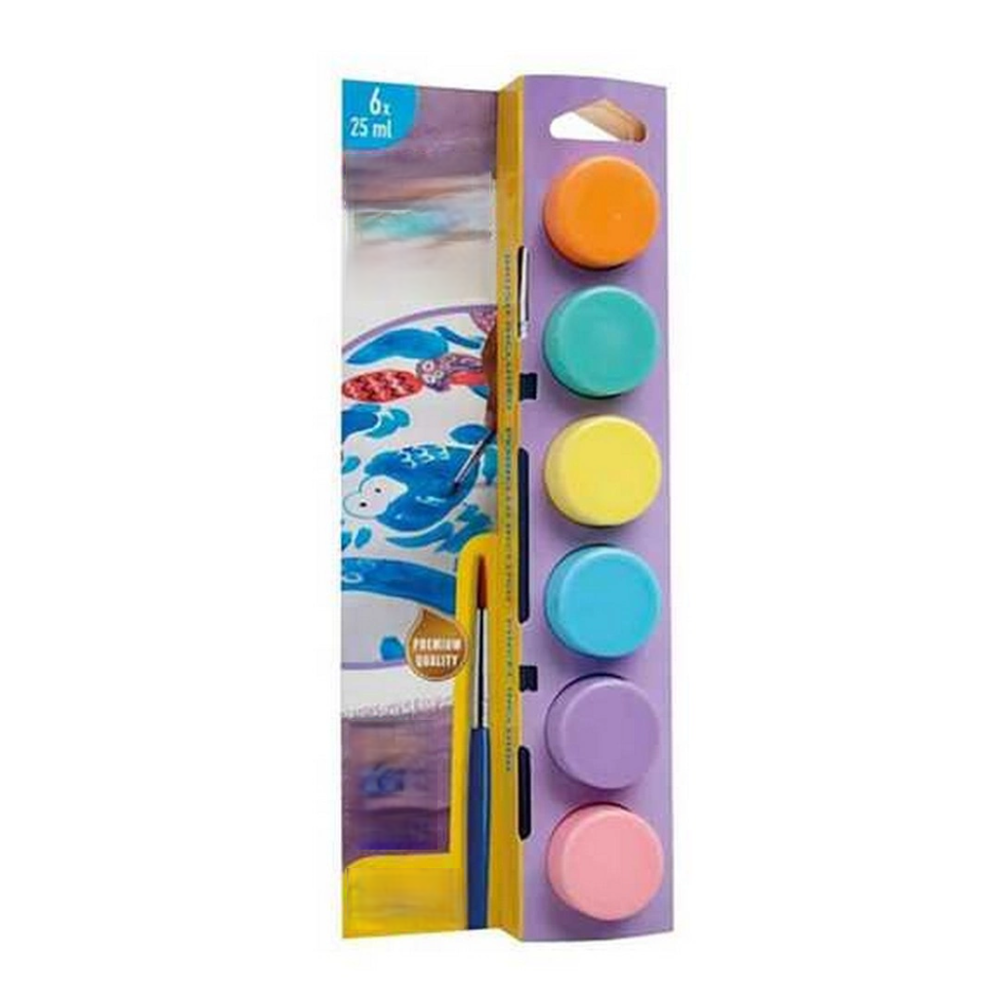 Pastel Suluboya Süper Yıkanabilir Fırçalı 6x25ml 6'lı Set Pastel Suluboya Süper Yıkanabilir Fırçalı 6x25ml 6'lı Set