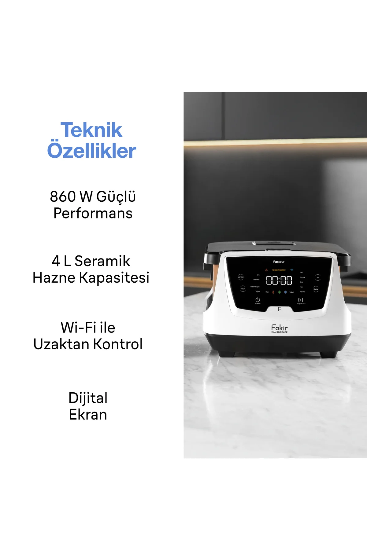 Pasteur Çiğ Sütten Pastörize Yoğurt Yapma Makinesi 6 Fonksiyon 3 