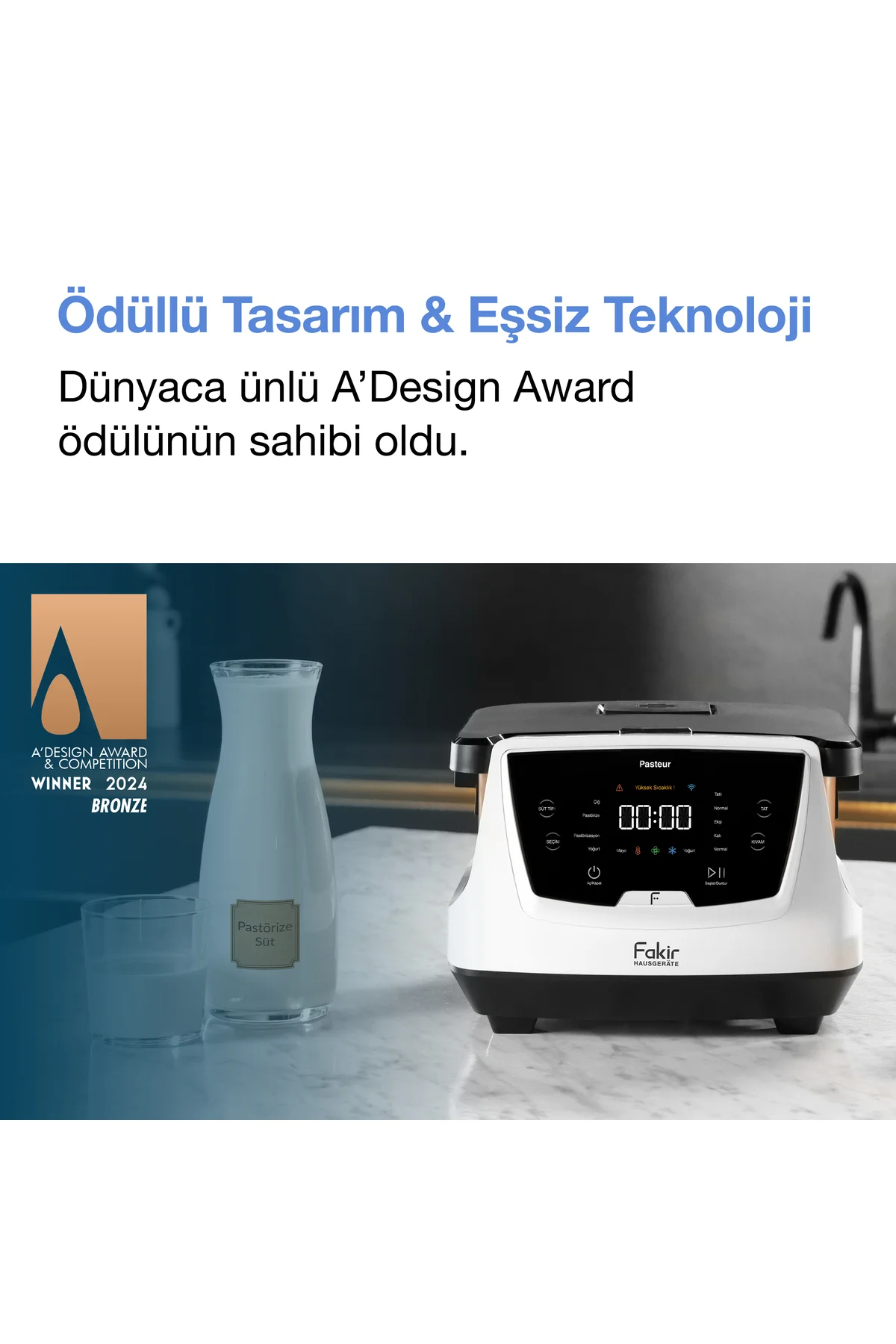 Pasteur Çiğ Sütten Pastörize Yoğurt Yapma Makinesi 6 Fonksiyon 3 