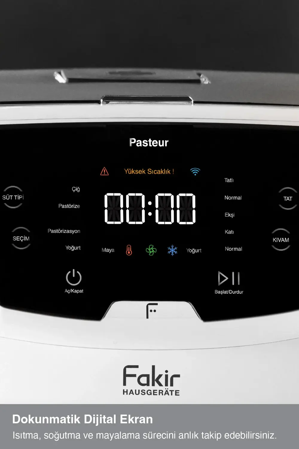 Fakir Pasteur Çiğ Sütten Pastörize Yoğurt Yapma Makinesi 6 Fonksiyon 3