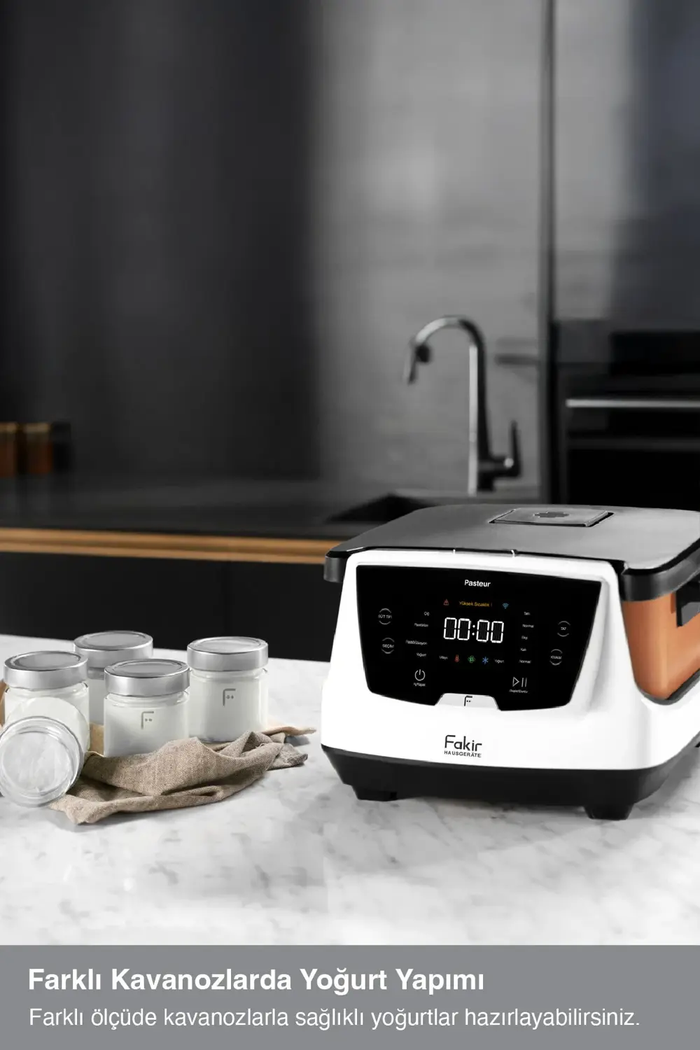 Fakir Pasteur Çiğ Sütten Pastörize Yoğurt Yapma Makinesi 6 Fonksiyon 3