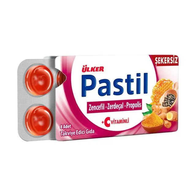 Pastil Zencefil-Zerdeçal 22,4gr - Doğal Boğaz Rahatlatıcı Pastil
