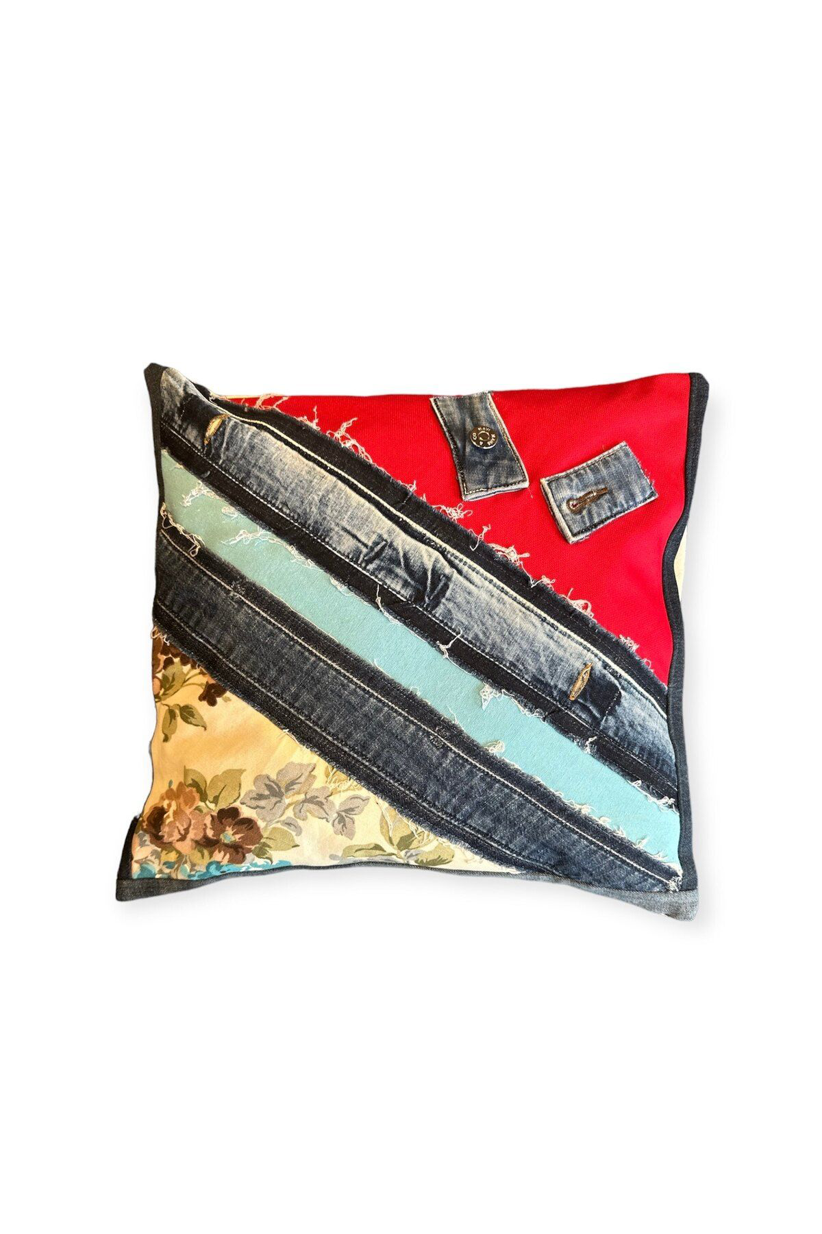 Esta Rubon Patcwork Kırlent El Yapımı