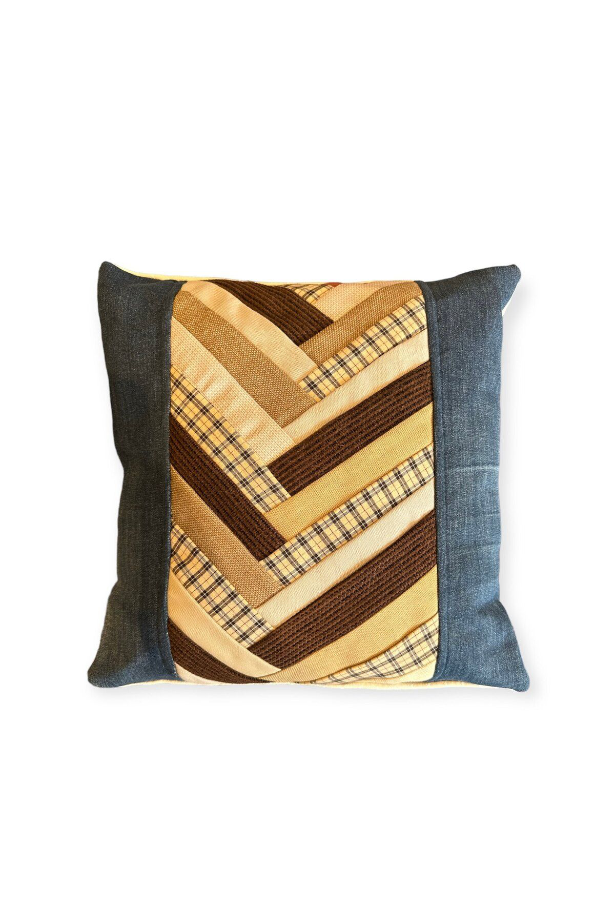 Esta Rubon Patcwork Kırlent El Yapımı