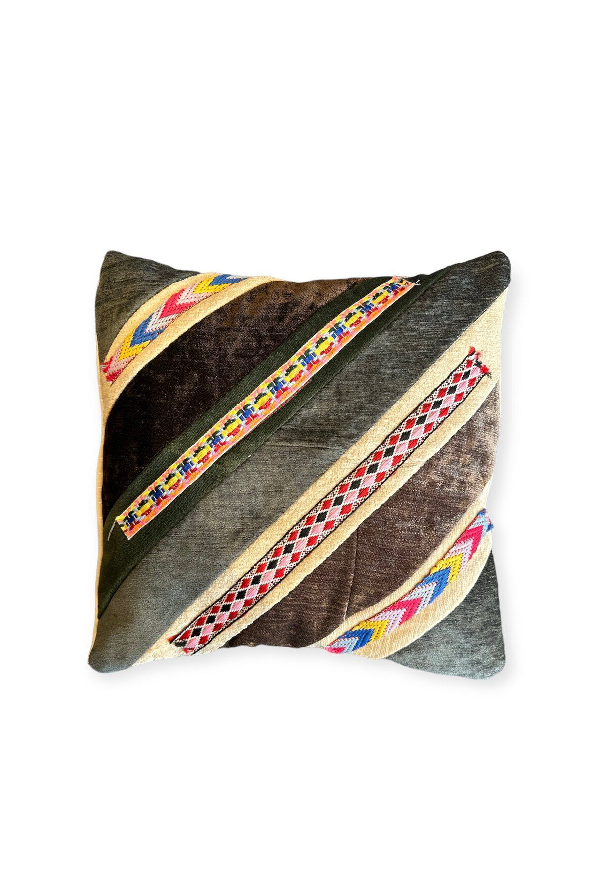 Esta Rubon Patcwork Kırlent El Yapımı