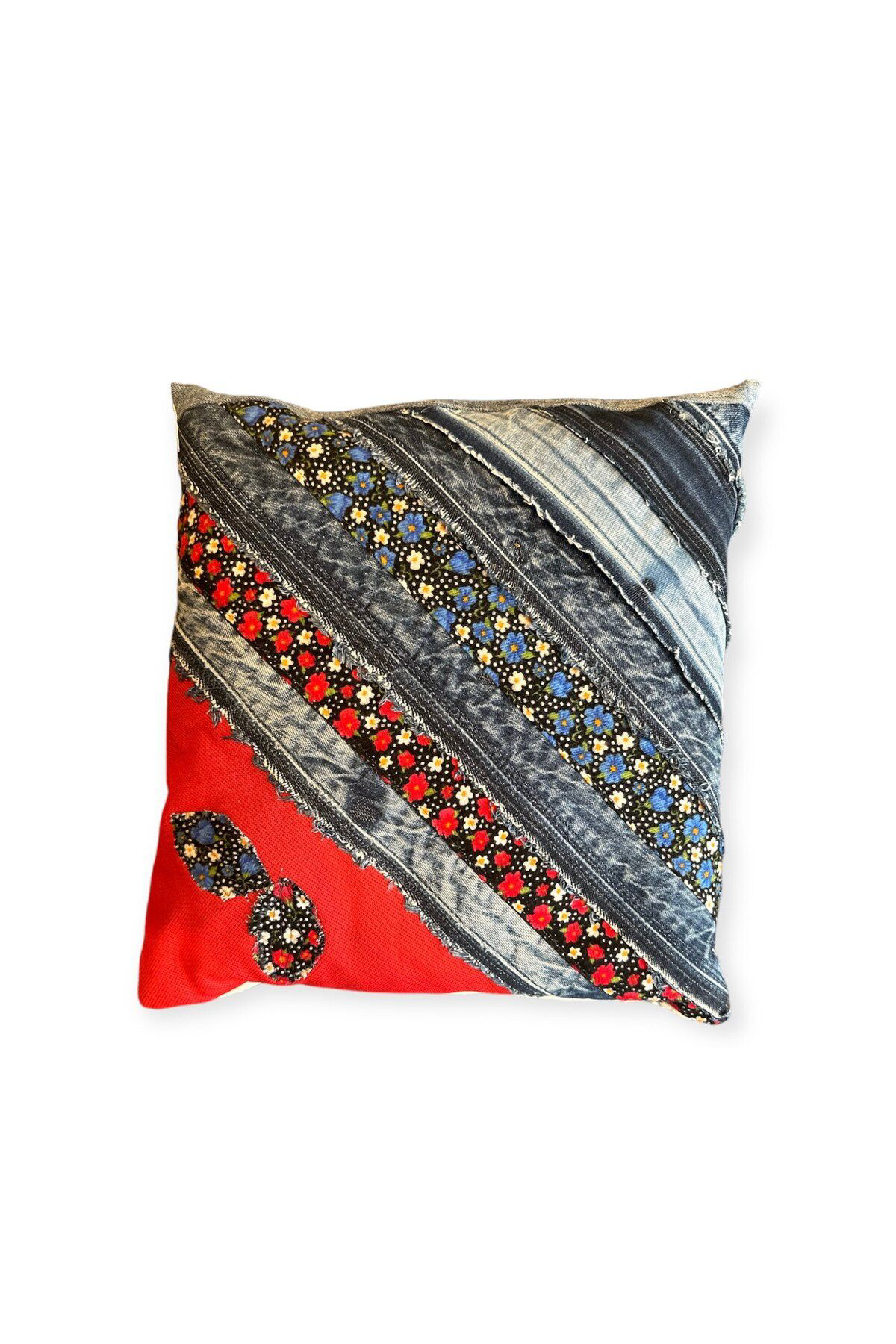 Esta Rubon Patcwork Kırlent El Yapımı