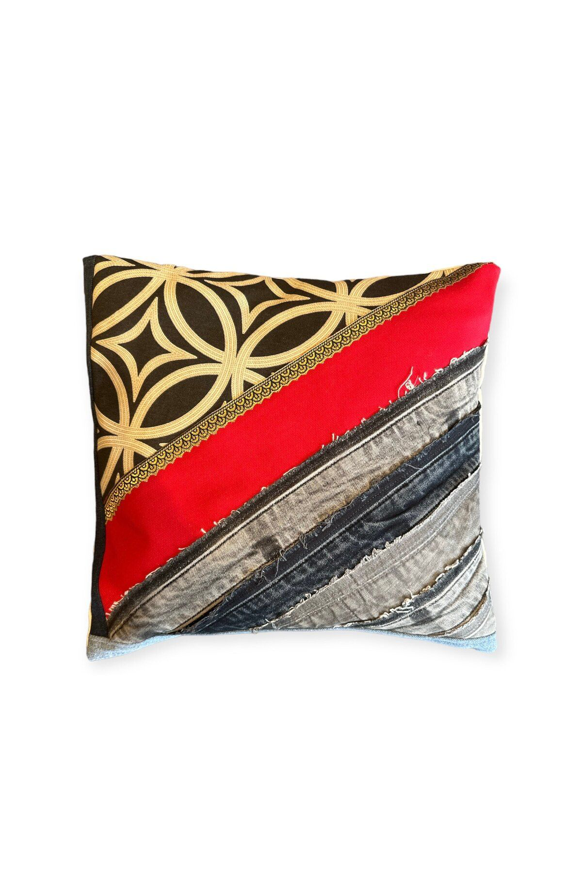 Esta Rubon Patcwork Kırlent El Yapımı