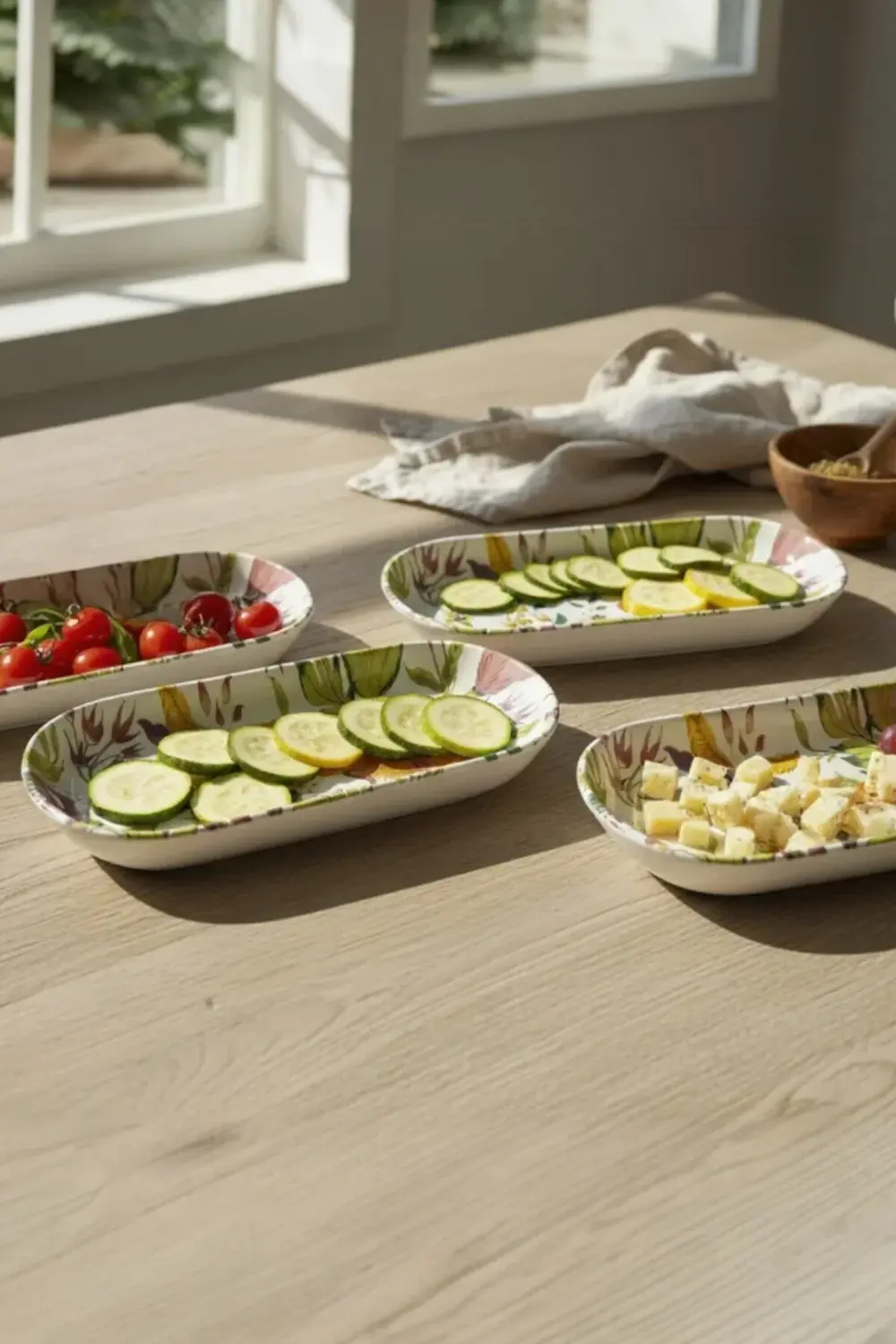 Pateh Noyan Kayık Salata Tabağı 26cm 4 Adet