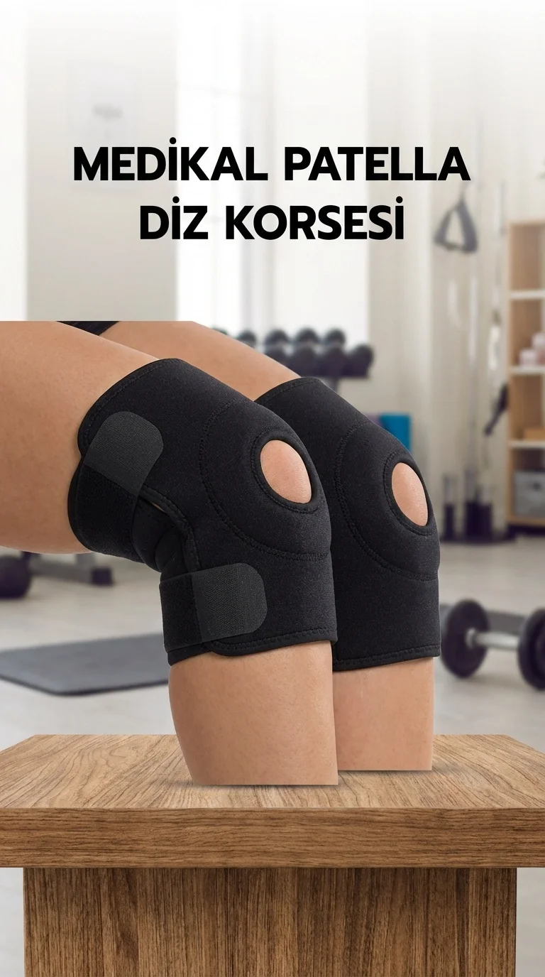 Patella Destekli Çapraz Bağ Diz Korsesi Spor ve Menisküs İçin İki