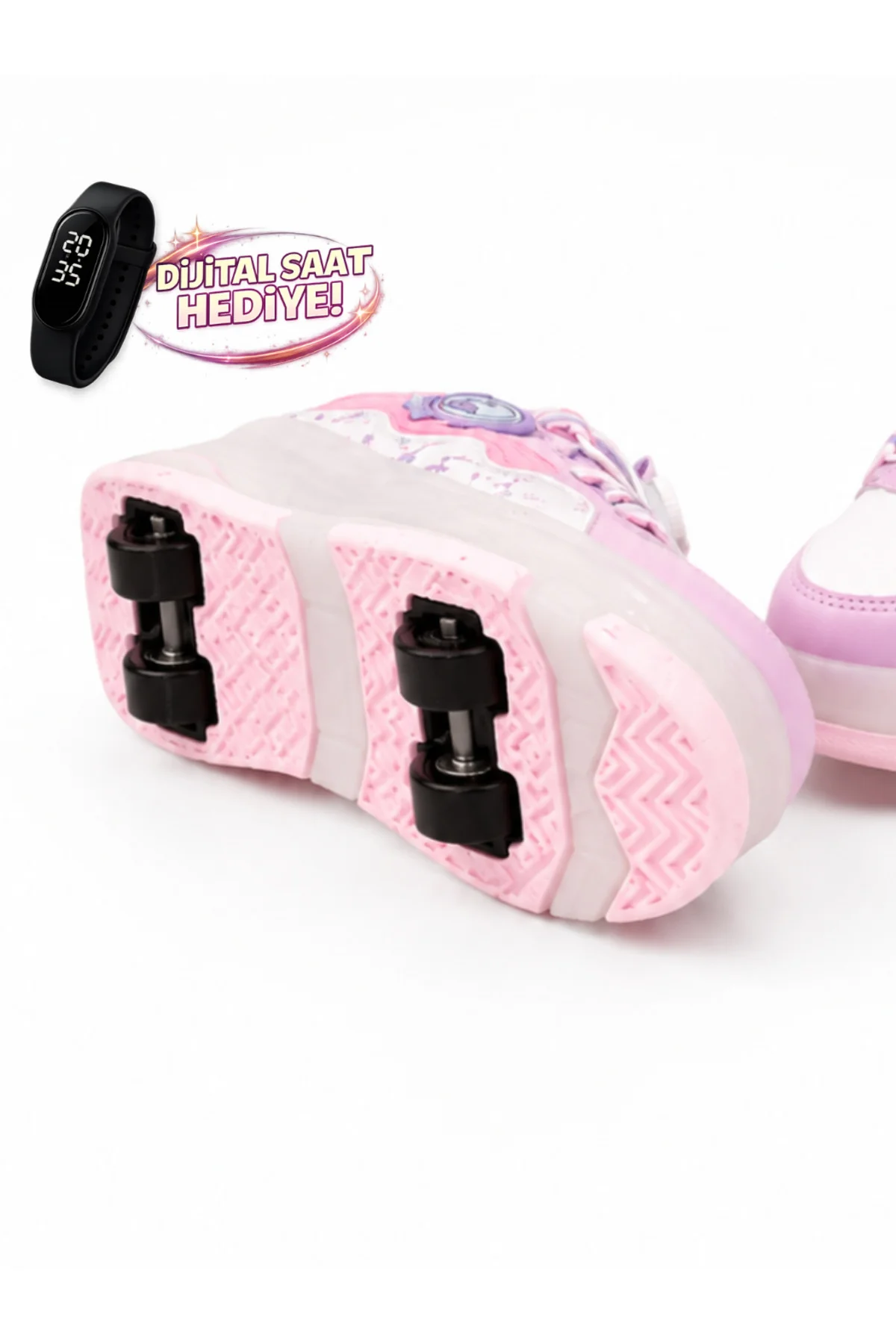 Patenli Kız Çocuk Ayakkabı Lila Pembe