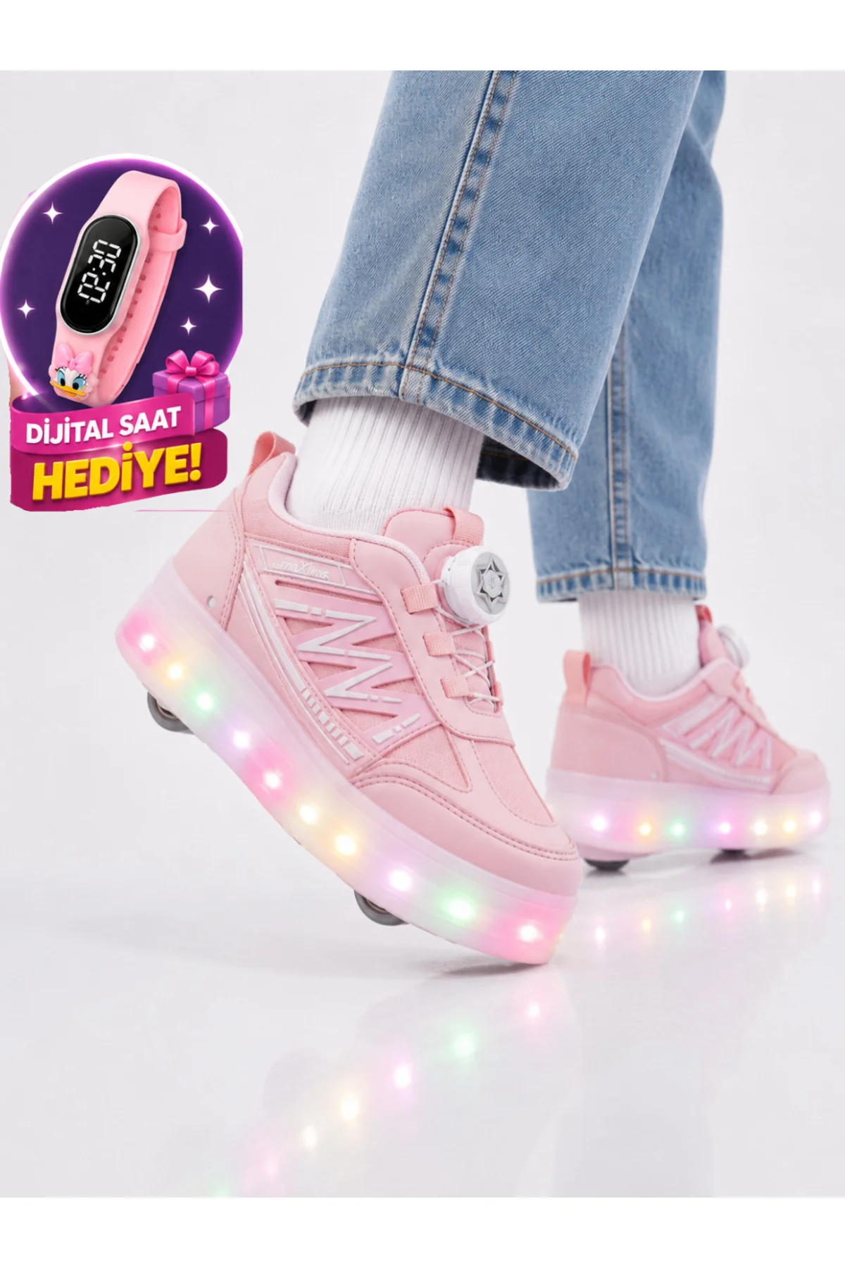Patenli Kız Çocuk Ayakkabı Lila Pembe