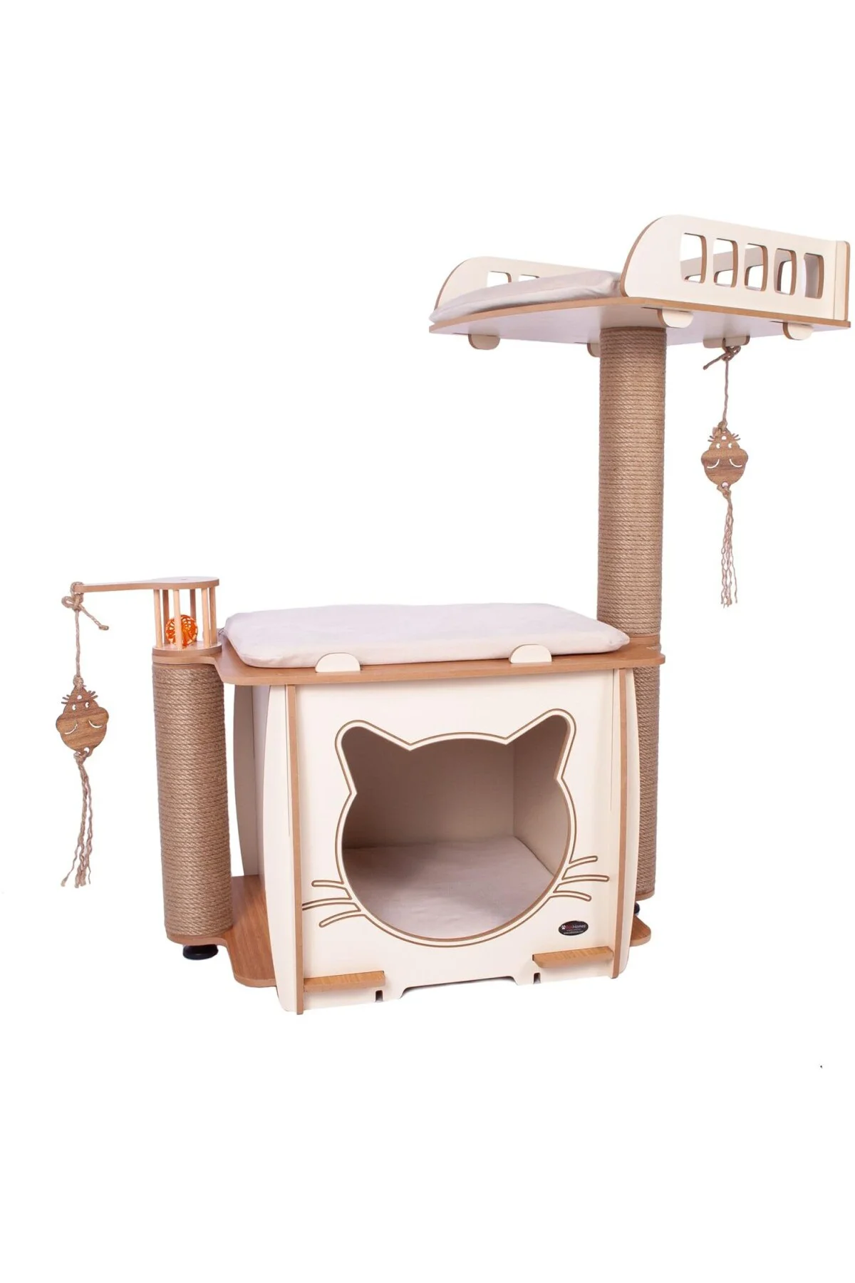 Pati Homes XL Happy Yataklı Kedi Evi - Kedi Ağacı