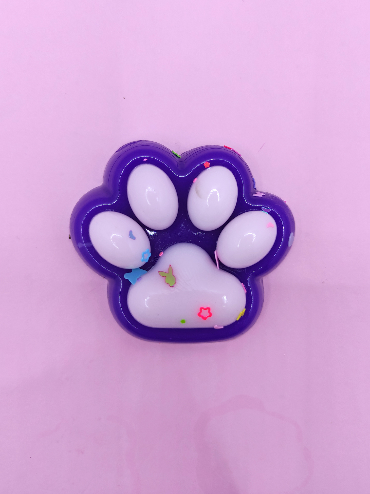 Limmy Pati Taba Squishy Kedi Pati Sıkma 7 Cm Pullu Pati Sukuşi - Mor