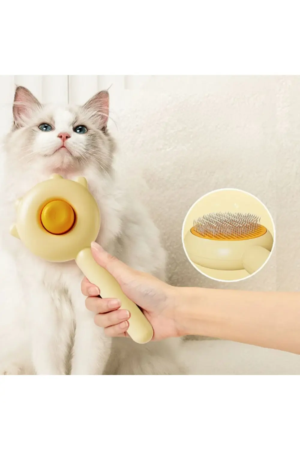 Pati Tasarımlı Otomatik Temizlenen Evcil Hayvan Tarağı