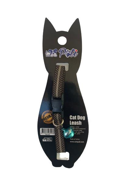 Pati  Yavru Köpek Ve Kedi Boyun Tasması (Ayarlanabilir) Kahverengi