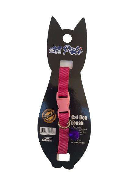 Pati  Yavru Köpek Ve Kedi Boyun Tasması (Ayarlanabilir) Pembe
