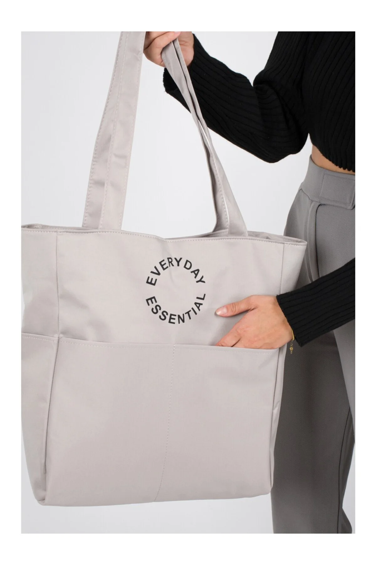Patlı Kadın Shopper Omuz Çantası