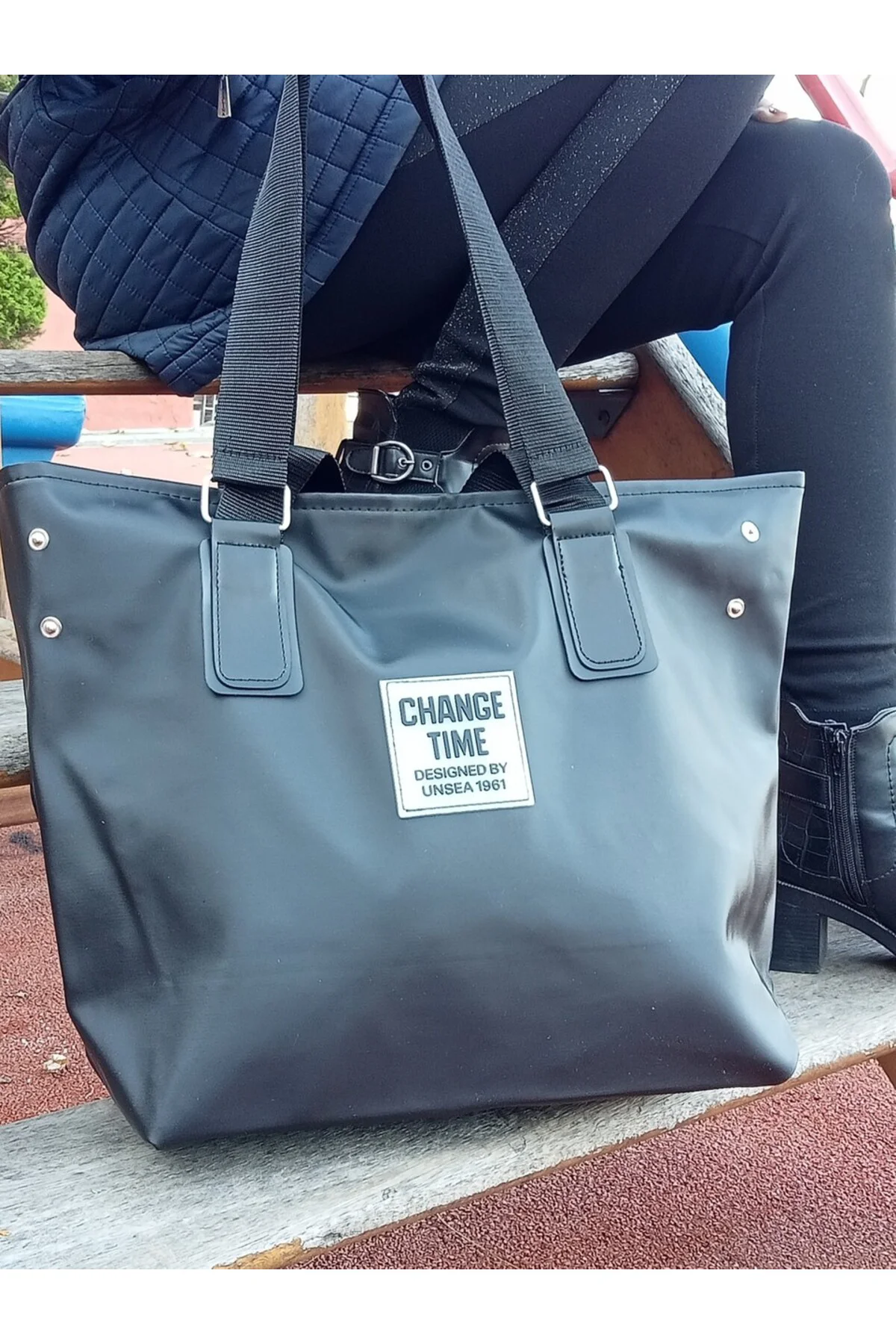 Patlı Kadın Shopper Omuz Çantası